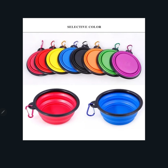 NIP Collapsible Silicone Pet Bowl Pink - Picture 3 of 6